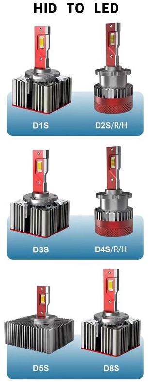 HID to LED Car Headlights Bulb D1S D2S/R D4S/R High Power