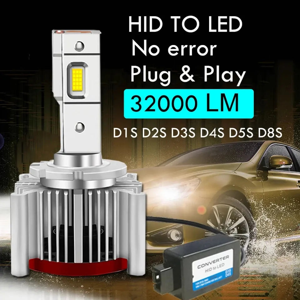 HID to LED Car Headlights Bulb D1S D2S/R D4S/R High Power